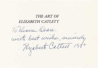 Catlett, Elizabeth (1915-2012) Survivor Signed Print and Book.